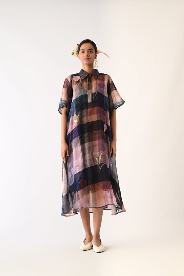 Afterglow Overlay Appliqué Dress — Ofrida