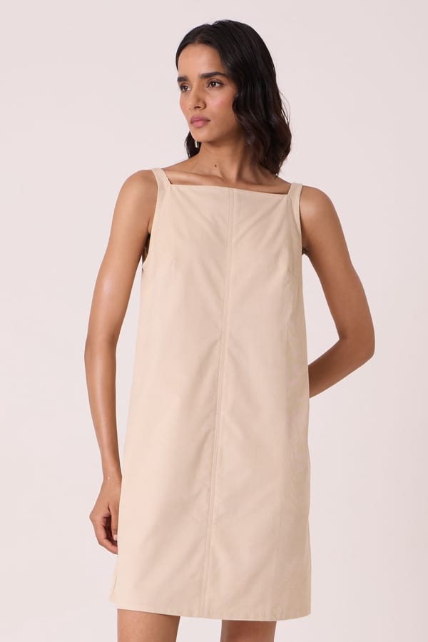 Hikari Needlecord Shift Dress — The Summer House