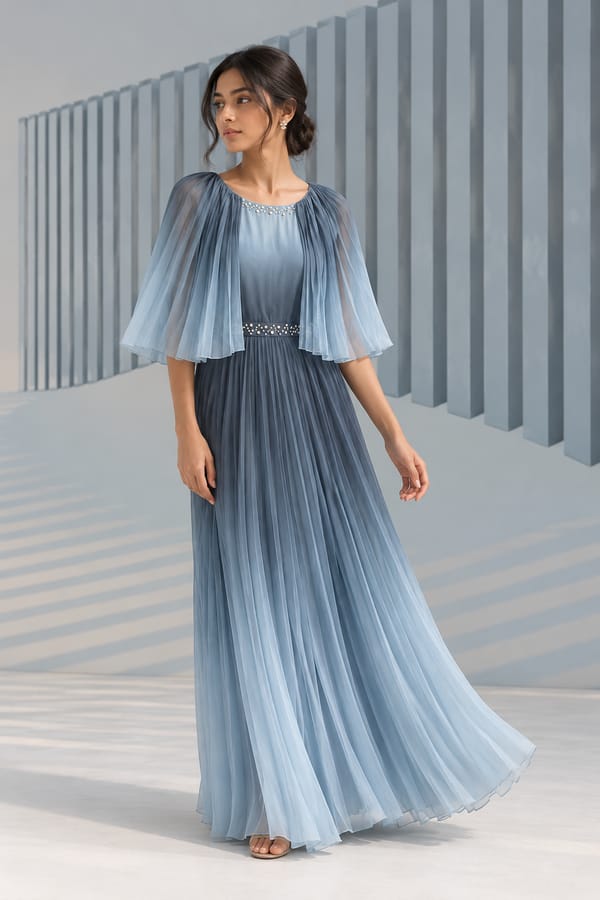 Ombre Aivana Evening Gown — Pleats by Aruni