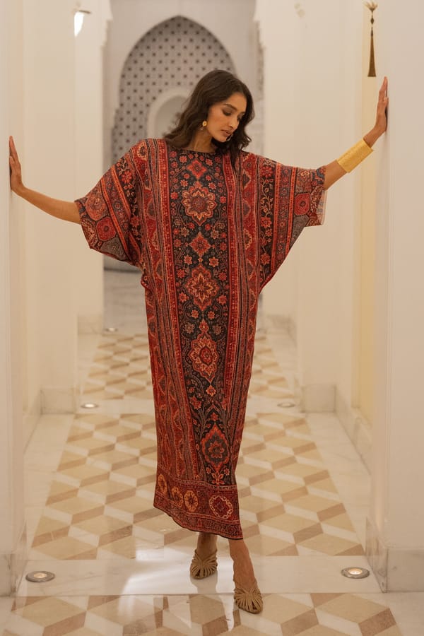 Tapestry Print Kaftan Dress — Dash and Dot
