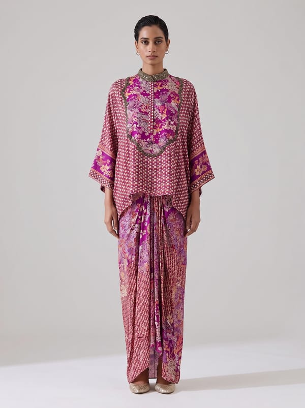 Water Glimmer Top And Skirt Set — Kavita Bhartia