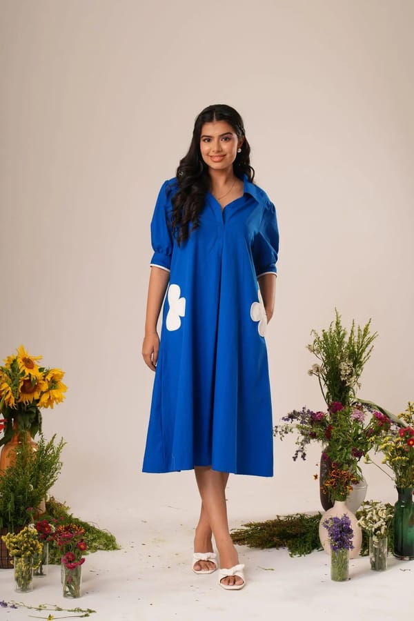 Flower Pocket A-Line Dress — Label by Mohita