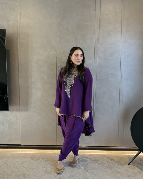 Afsana Co-ord Set Purple — Rivoshia