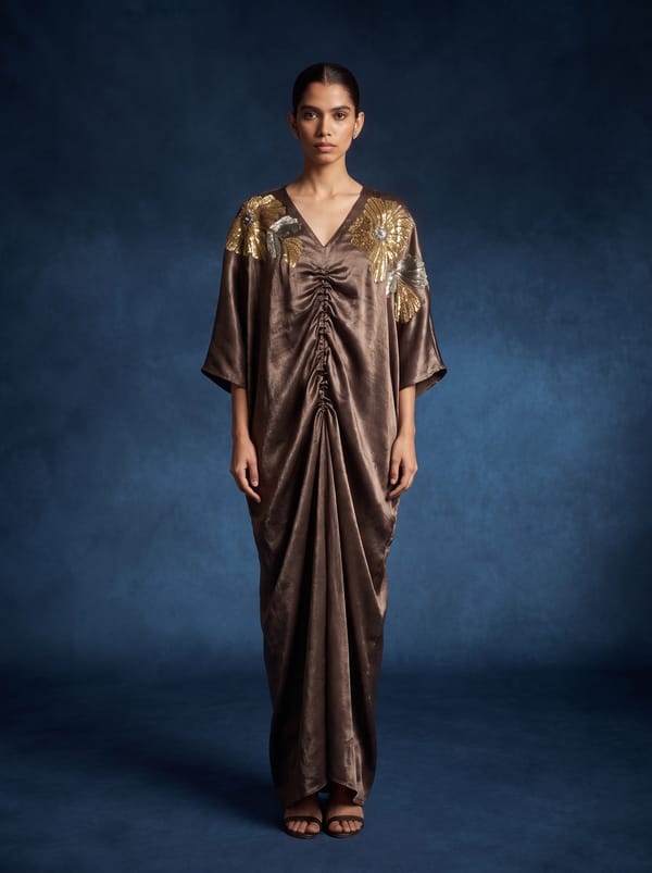 Brown Earth Aura Kaftan — 107 DEGREE