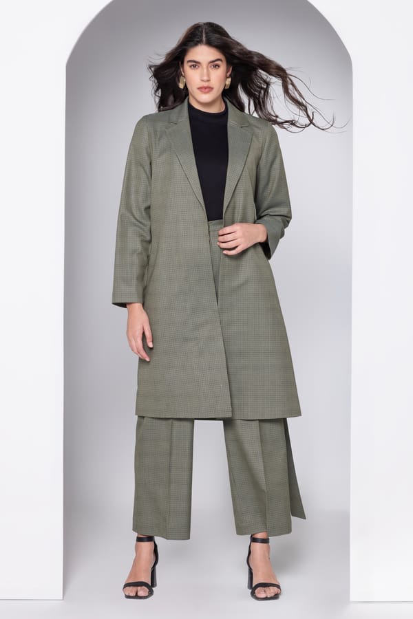 Chic Olive Overcoat — Julo