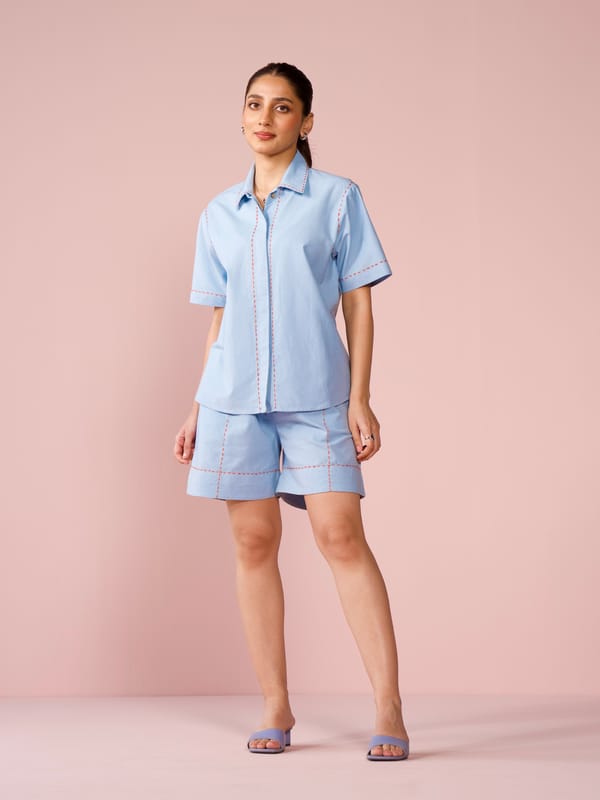 Drift Linen Blend Co-ord Set with Shorts — Cosset Clothing