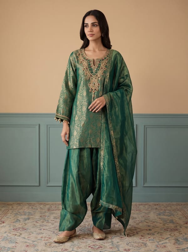 Green Forest Kurta Set — SUSHIL AGGARWAL