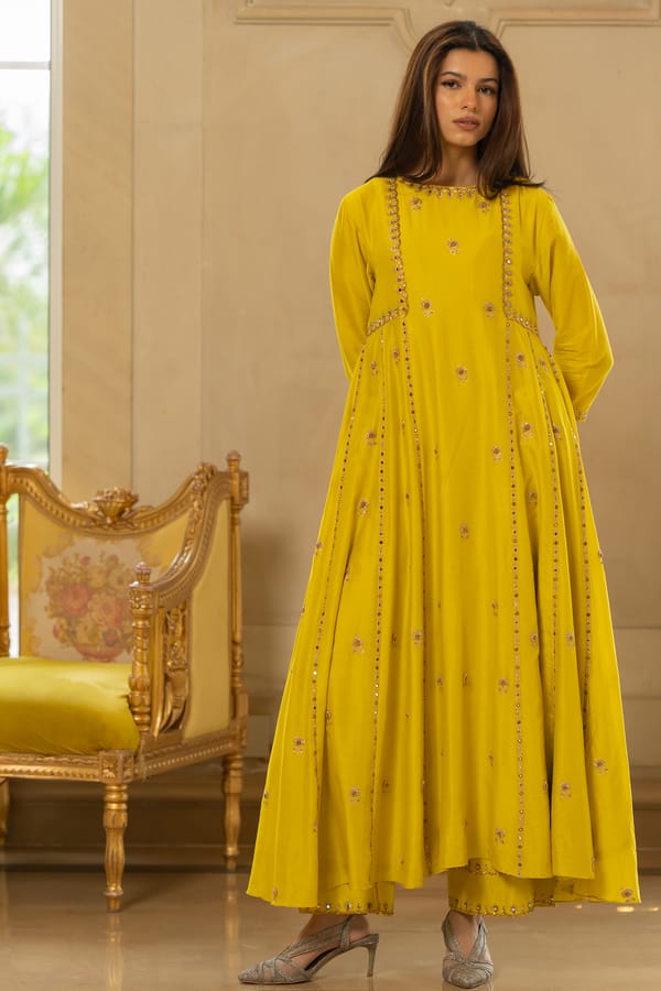 Tenley Kurta Set � Yellow — Paulmi and Harsh