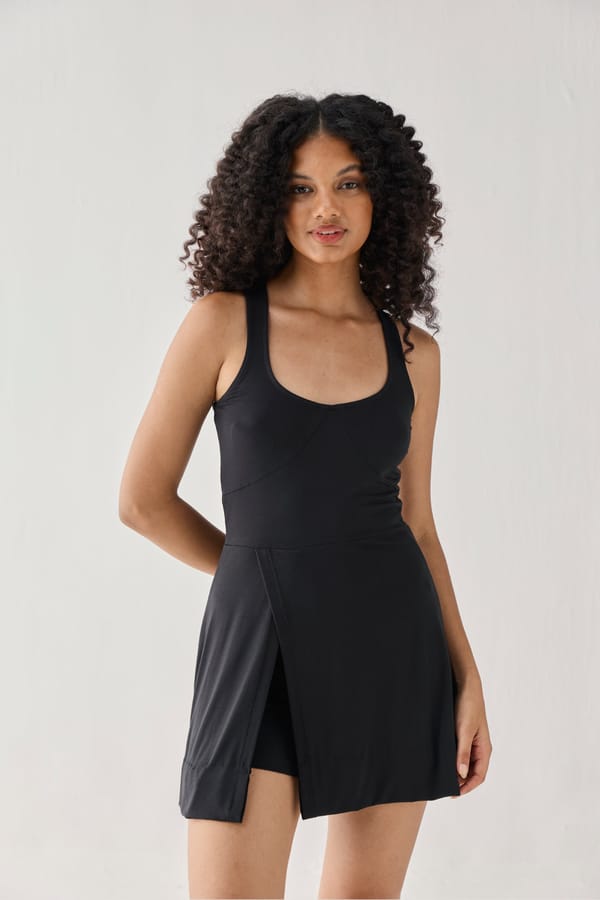 Scoop Neck Overlap Dress — REISTOR