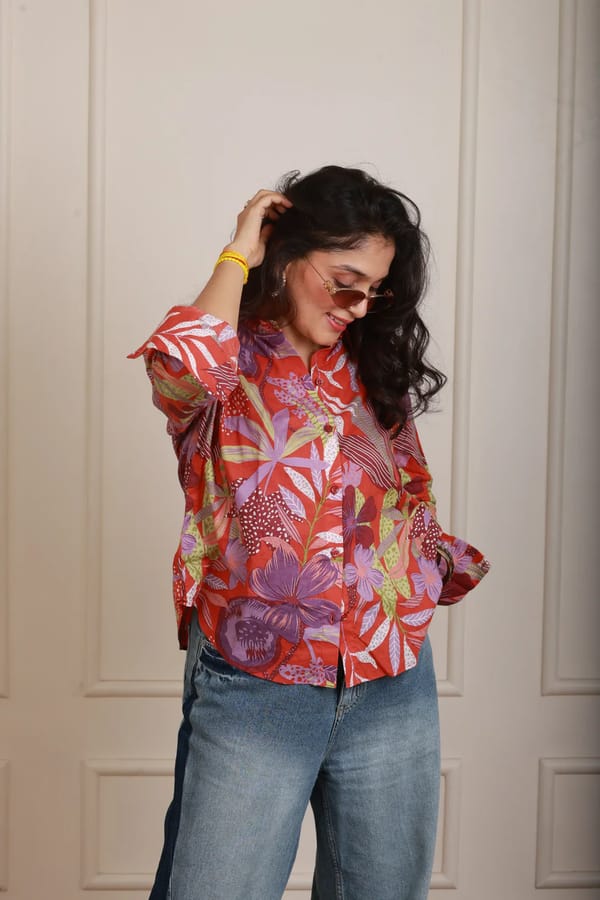 Zaria rust Shirt — KM Label