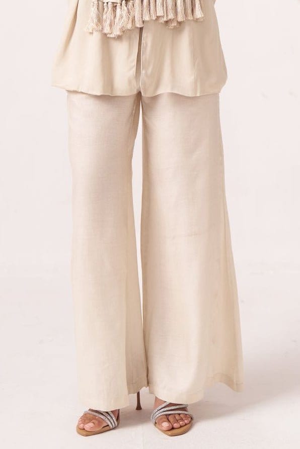 Ivory Tusk Wide-Leg Trousers — Western Era