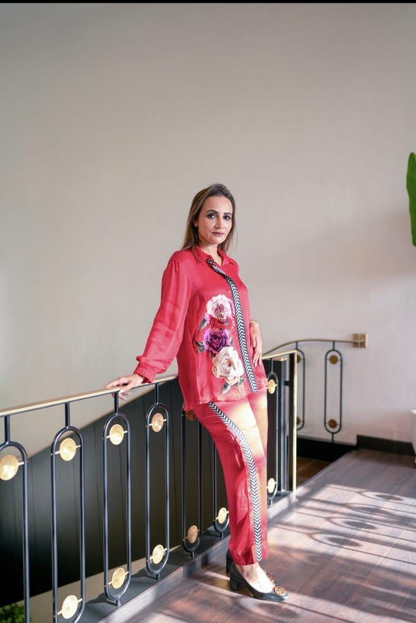 Rosette Bloom Co-ord Set — Puja Agarwal