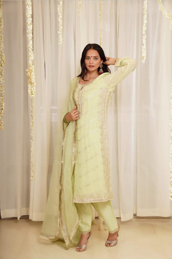 The Pista Green Suit Set — Kyra