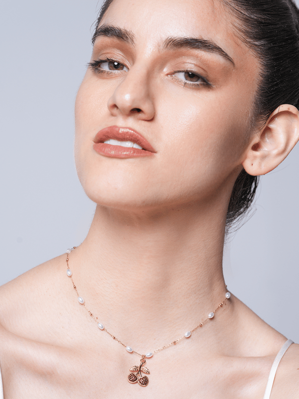 Zircon Cherry Pendant Necklace — Cao Jewellery
