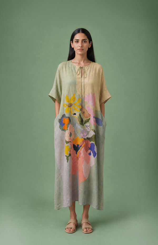 Ikat Kaftan Dress — CLOS