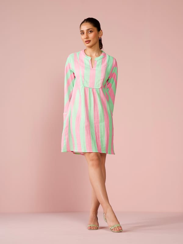 Gelato Cotton Striped Dress — Cosset Clothing