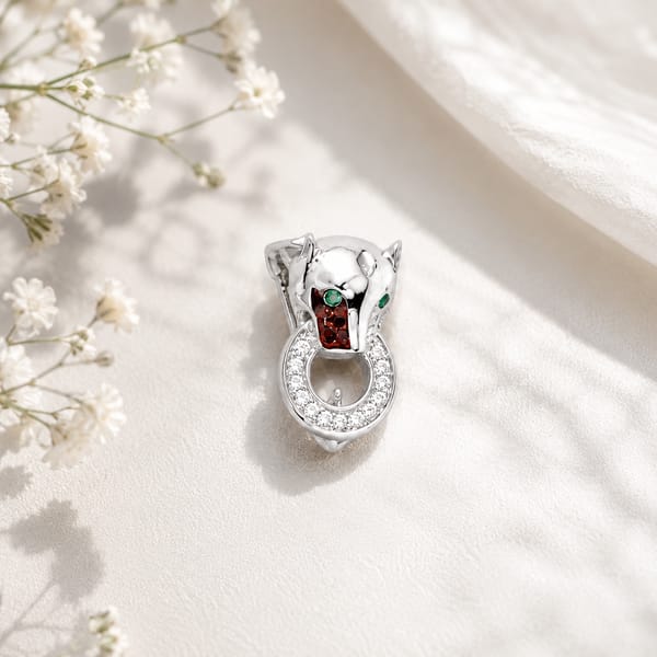 Emerald Panther Brooch — SilvPop Jewels