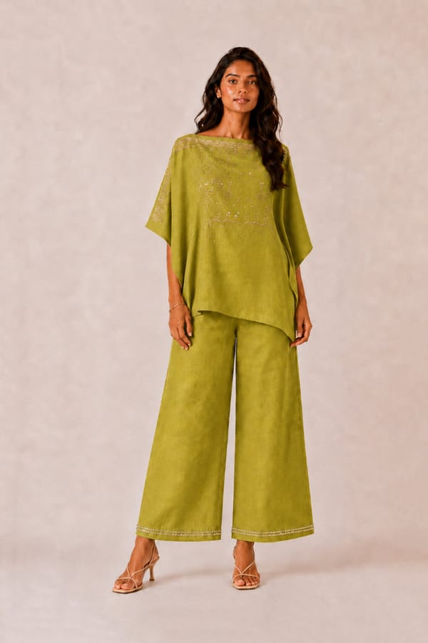 Drops of gold Roomal Co-ord — Kaveri