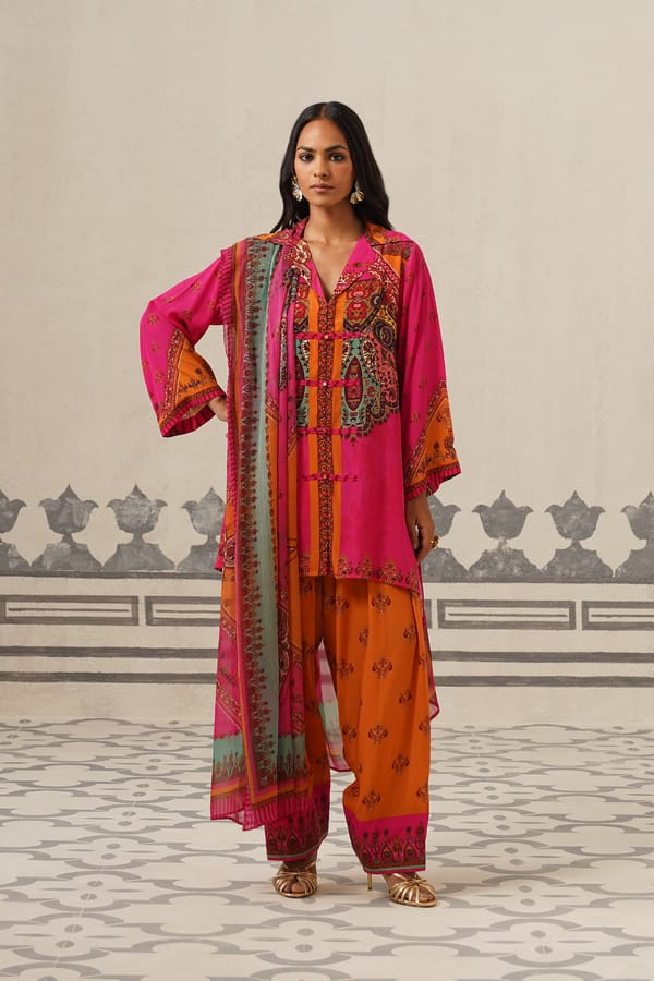 Reet Crepe Printed Suit Set — NEETIKA CHOPRA