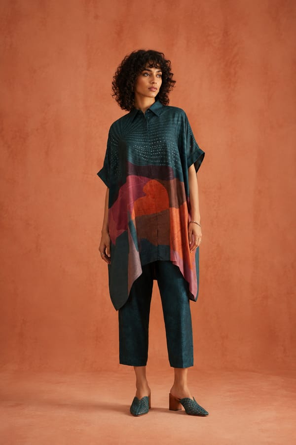 Multicolor Silk Kurta and Pant — CLOS