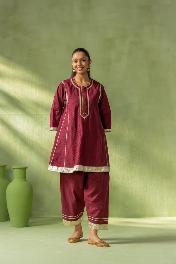Reva Kurta Salwar Set Gota — Eko Clothing