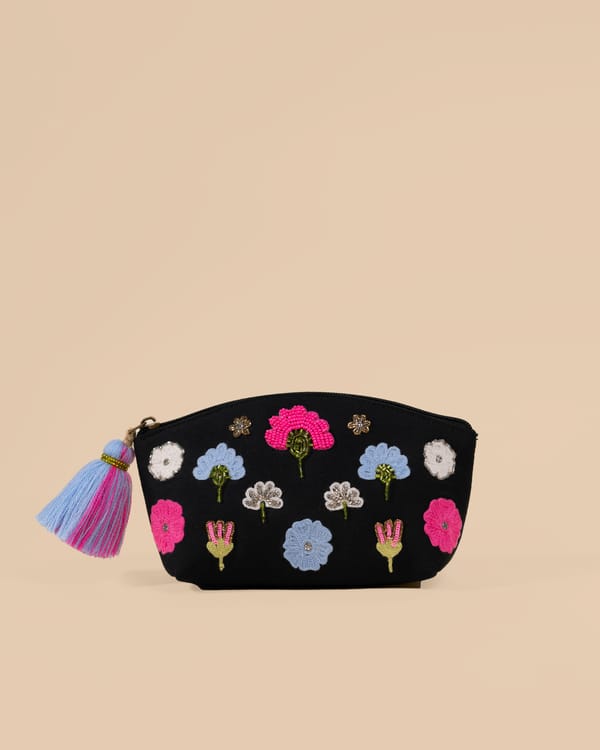 Flowers Makeup Pouch — DESI DRAMA QUEEN