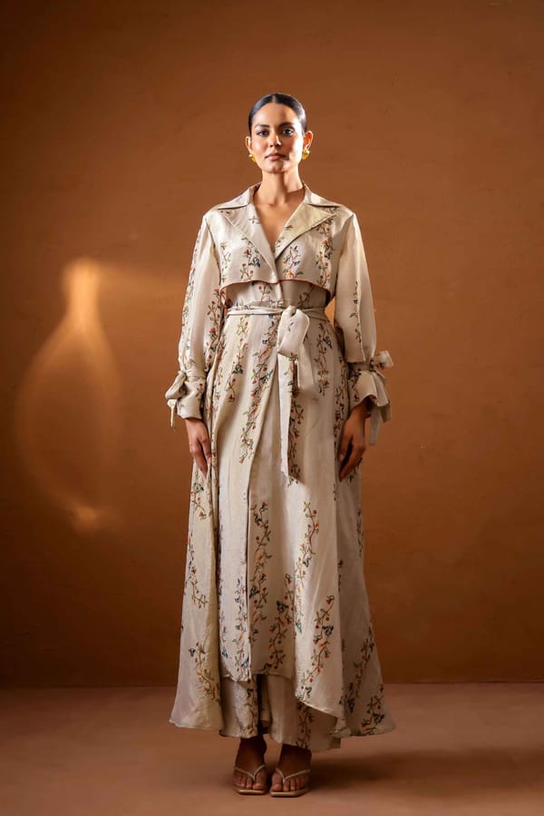 Sepia Trench Jacket Set — STUDIO SURBHI