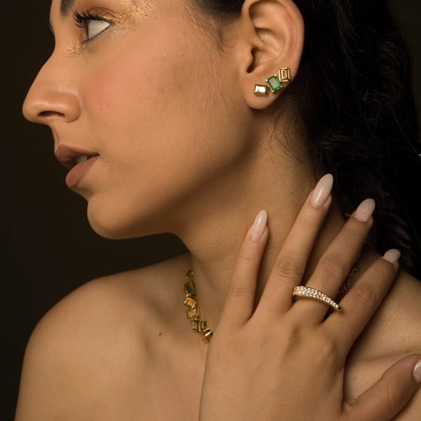 Stacky Studded Ring — She Ela Jewel