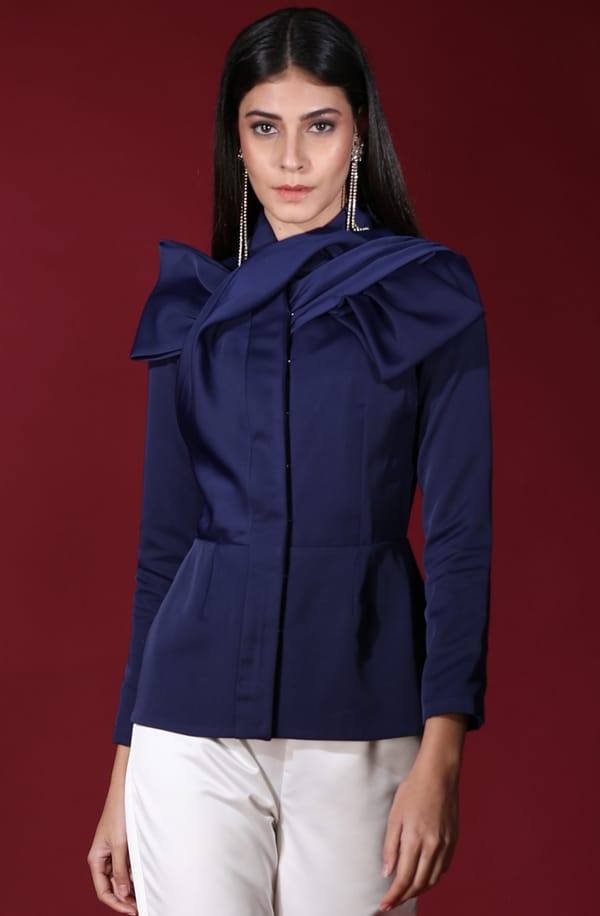 Exaggerated Bow Jacket — OMBRELLO
