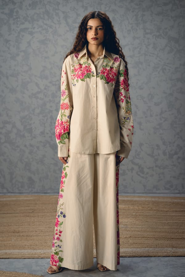 Airi co-ord set- IVORY — Paulmi and Harsh