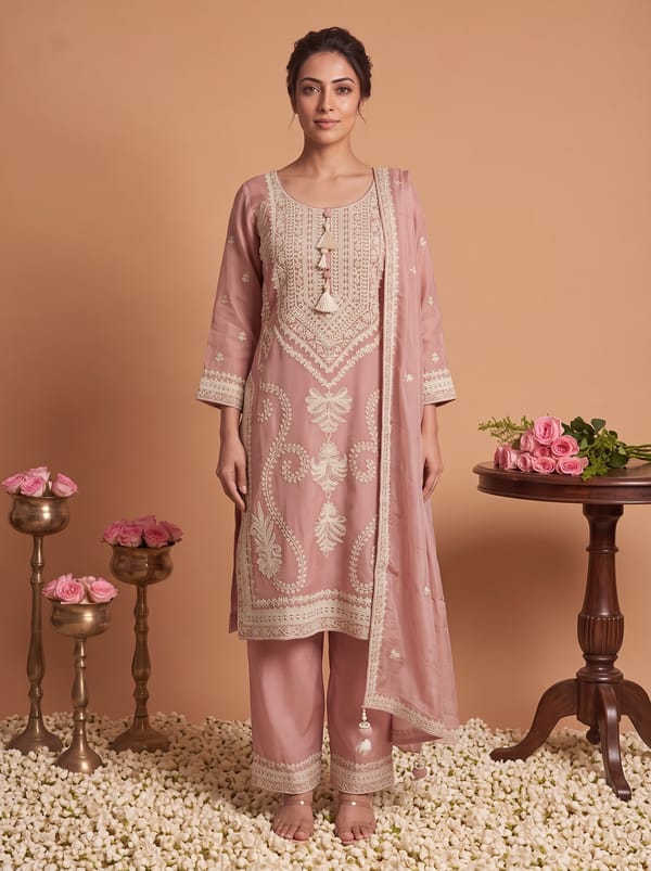 Kurta Pant Dupatta Suit Set — DHARAYA