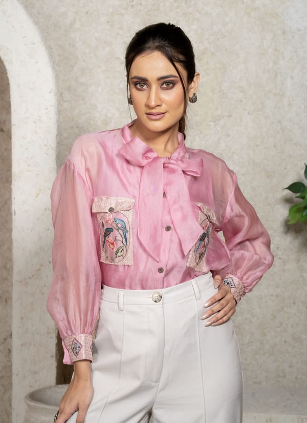 Lilac Breezy Organza Shirt — House of Moyra