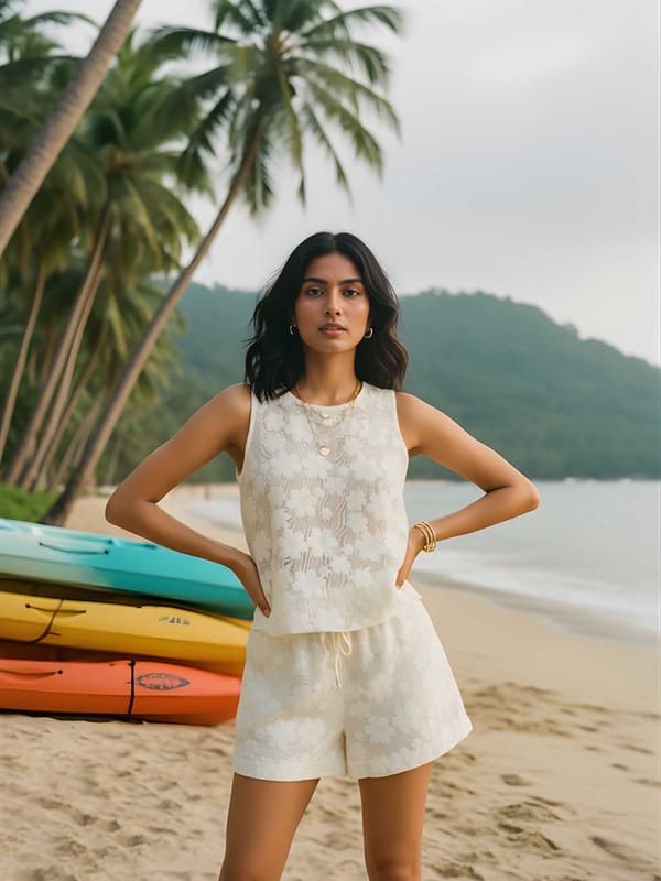Floral Crochet Co Ord Set — POPPI
