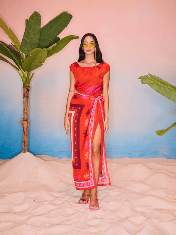 Kesar Wrap Dress — GUAPA
