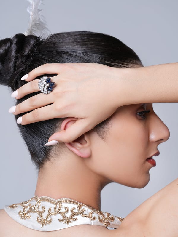 Dark Blue Cocktail Ring — Cao Jewellery