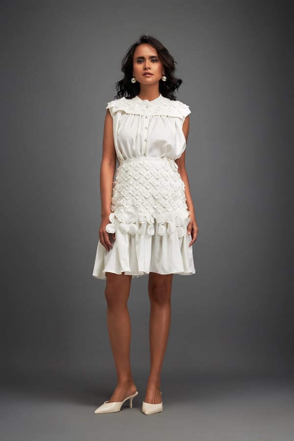 Sleeveless Buttoned Dress — Deepika Arora