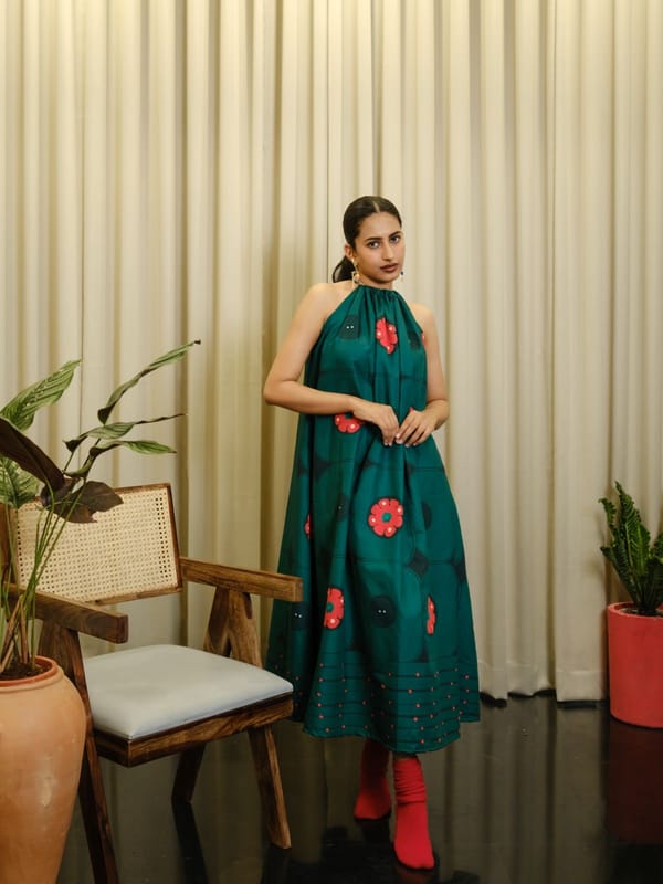 Tira Long Halterneck Dress — House of Urmi