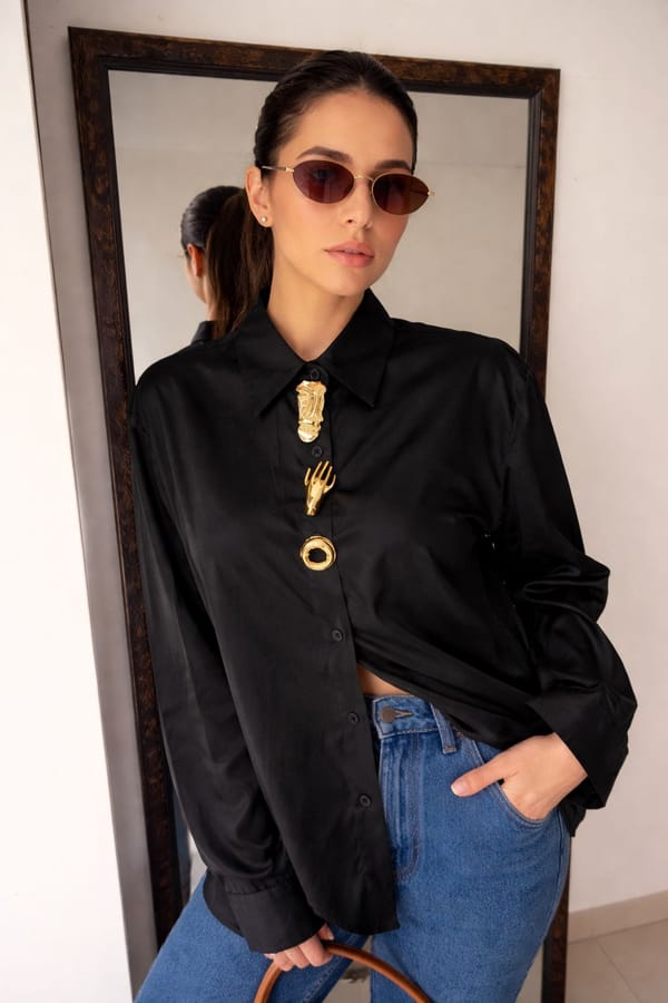 Statement Button-Down Poplin Shirt — CLOSET AFFAIR