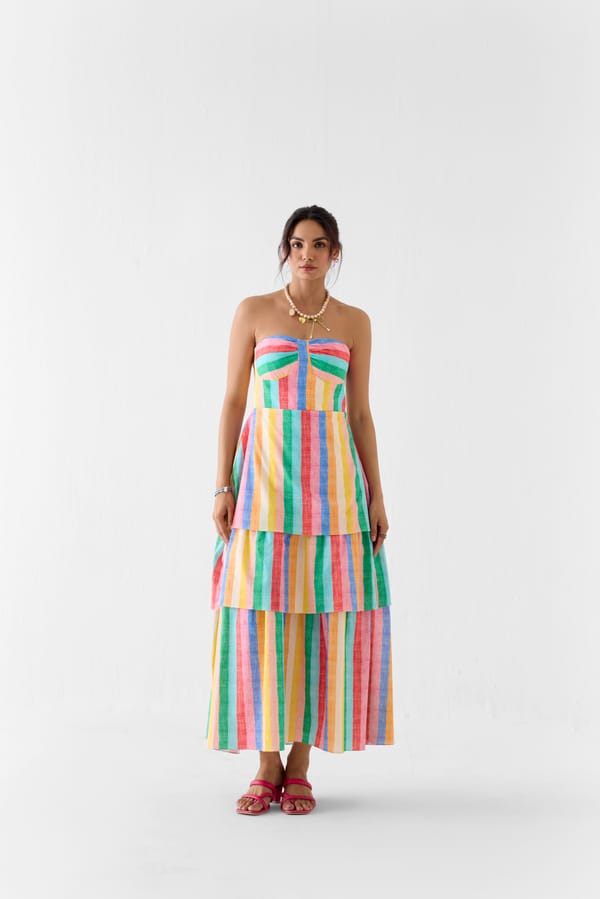 Leher Tiered Off Shoulder Dress — Studio Rigu