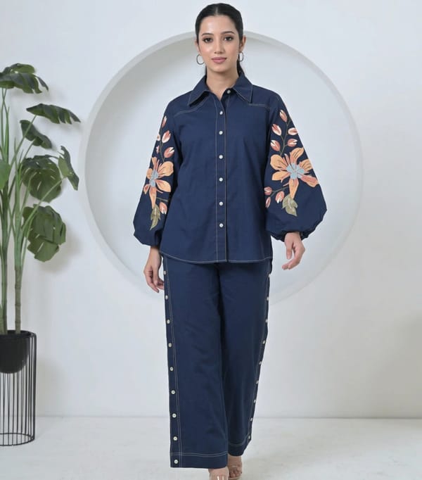 Dupion Big Flower Co-Ord Set — RUCHIKA MALLIKA LABEL