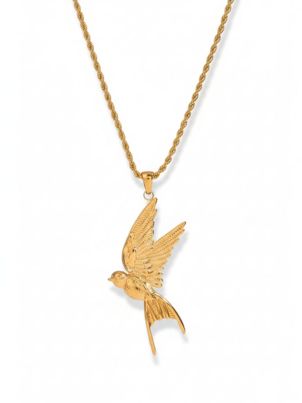 Peace Dove Pendant Twisted Chain Necklace — Cao Jewellery