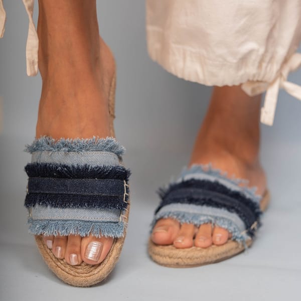 Saira Denim Sandals — PARI PARI