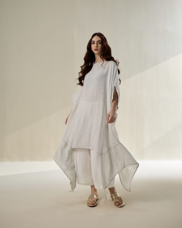 Natural Tunic and Straight Pants Co-ord Set — AUR