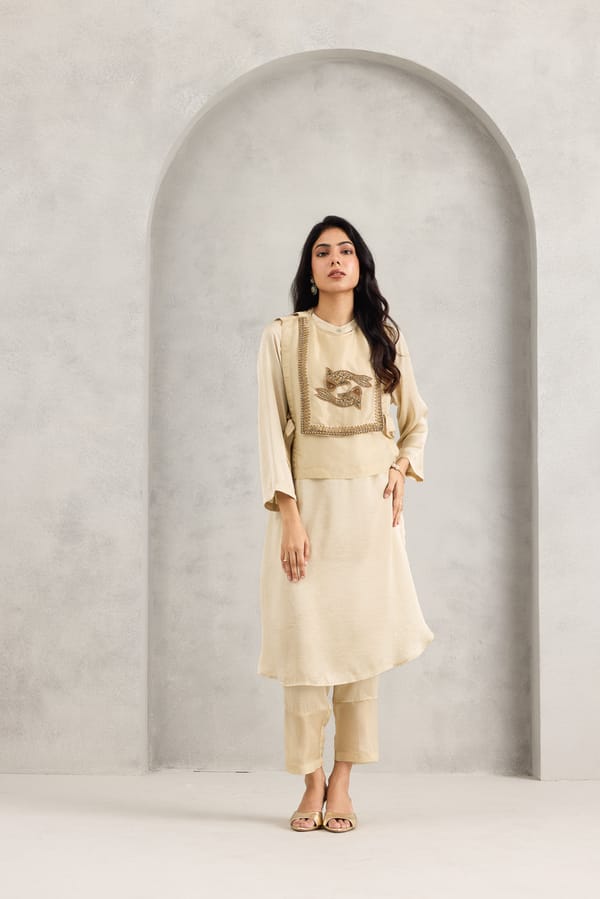 Light Gold Salima Bib Tunic — Chique