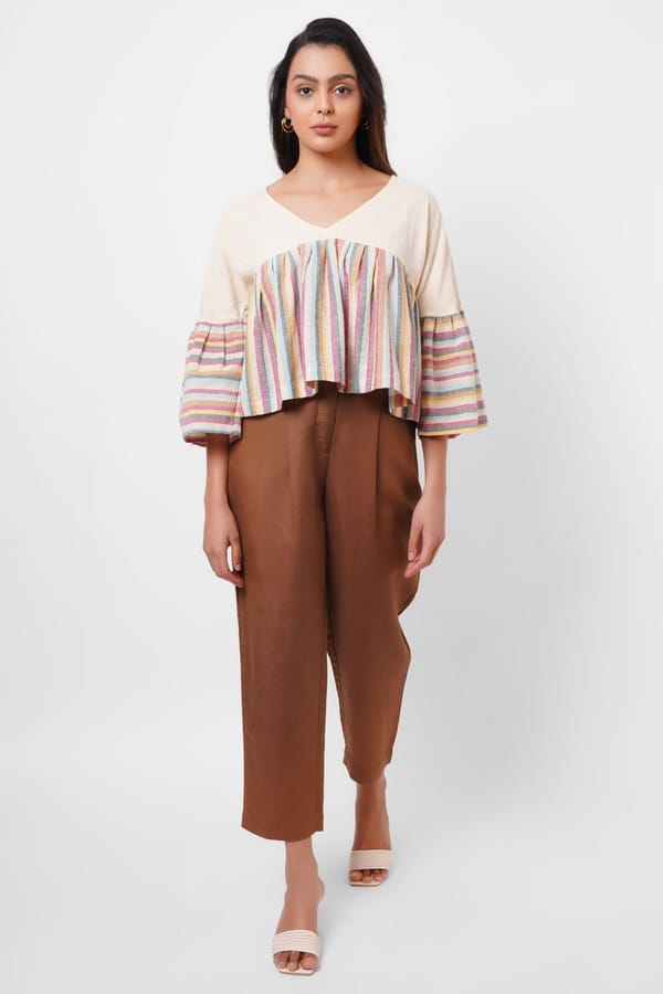 Slim-Fit Tapered Cotton Trousers — Western Era