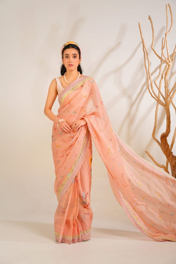 English Summer Saree Set — Moh India