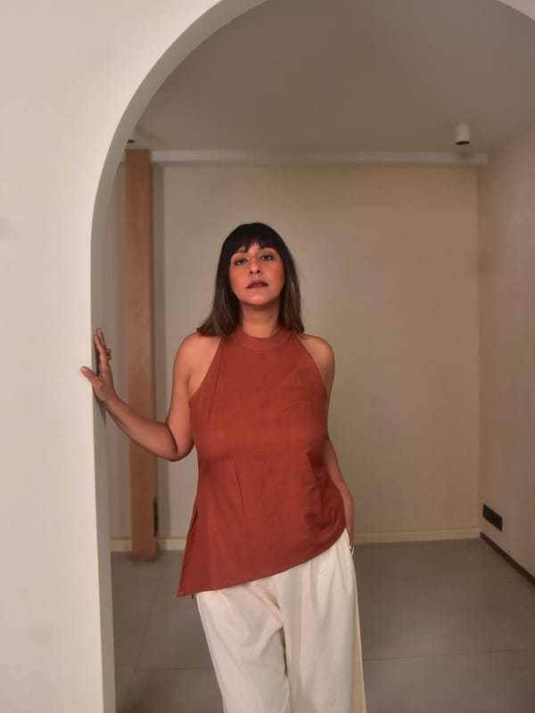 Rae Asymmetrical Top — Why So Blue