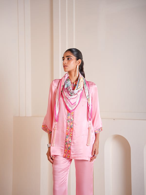 Niara Shirt With Scarf Pant Set — Sakshi G Chawla