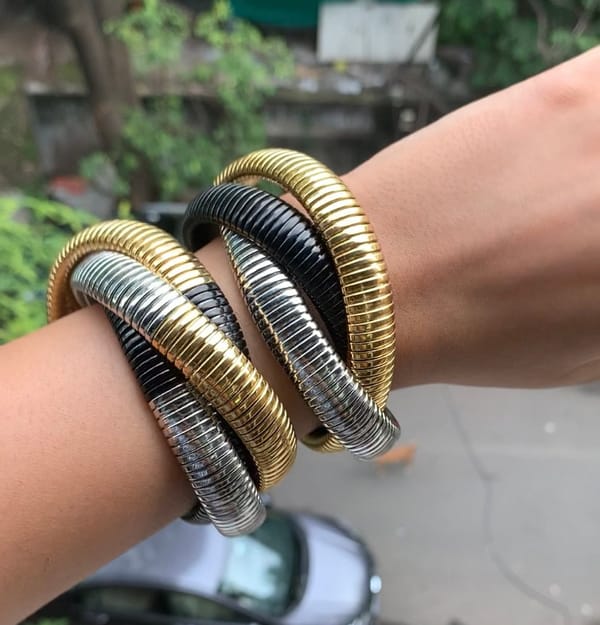 Liza Intertwined Bracelet - Waterproof, 18k Gold Plated — Amossh