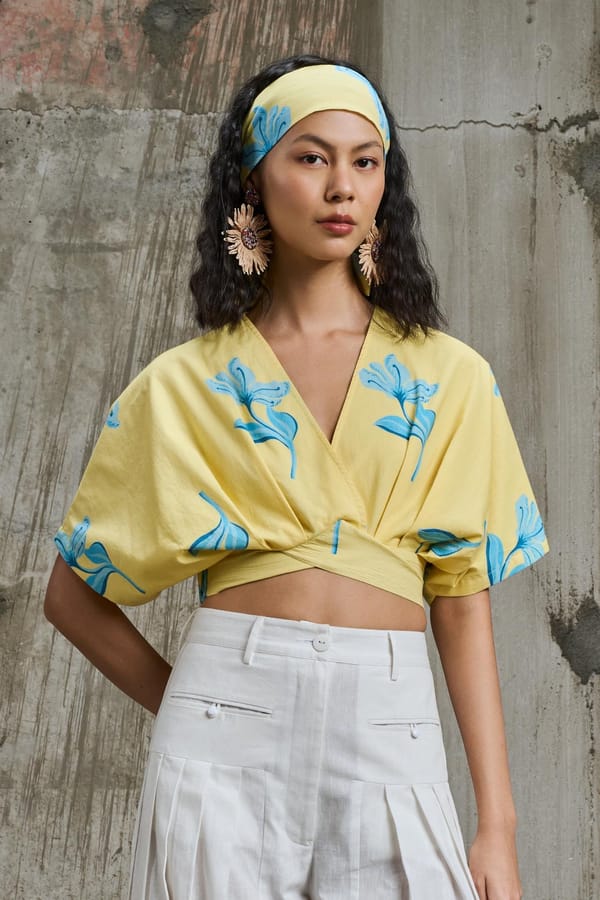 Sunlit Bloom Cropped Top — Pocketful Of Cherrie